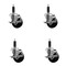 Service Caster 3.5'' Phenolic Swivel 1'' Expanding Stem Caster Set with Brake, 4PK SCC-EX20S3514-PHS-TLB-1-4 - alternate 1